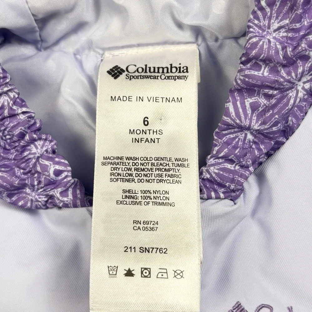 Columbia Omni-Tech Infant Girls Bunting Snowsuit‎ 6 Months Weatherproof Toddler